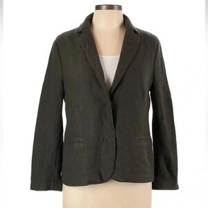 Saverio Palatella Charcoal Grey Wool & Silk Blazer Women’s Size 10 MSRP $398